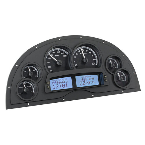 Dakota Digital Gauge, MDX System, 1967-69 Camaro Marquez Designs Dash, Black Alloy Style Face, White Display, Custom