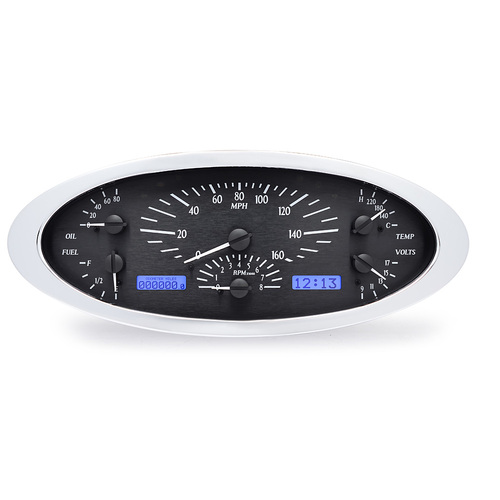 Dakota Digital Gauge, MDX System, 1932 Ford Car, Black Alloy Style Face, Red Display, Custom