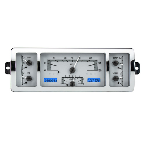 Dakota Digital Gauge, MDX System, 1940-46 Chevy Truck, Silver Alloy Style Face, Blue Display, Custom