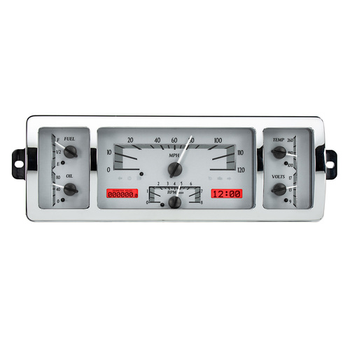 Dakota Digital Gauge, MDX System, 1940-46 Chevy Truck, Silver Alloy Style Face, Red Display, Custom