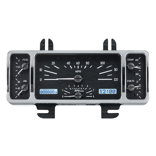 Dakota Digital Gauge, MDX System, 1940 Ford Car, 1940-47 Ford Truck, Black Alloy Style Face, White Display, Custom