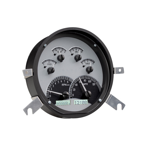Dakota Digital Gauge, MDX System, 1949-50 Chevy Car, Silver Alloy Style Face, White Display, Custom