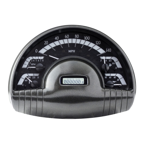 Dakota Digital Gauge, MDX System, 1949-50 Oldsmobile , Black Alloy Style Face, White Display, Custom