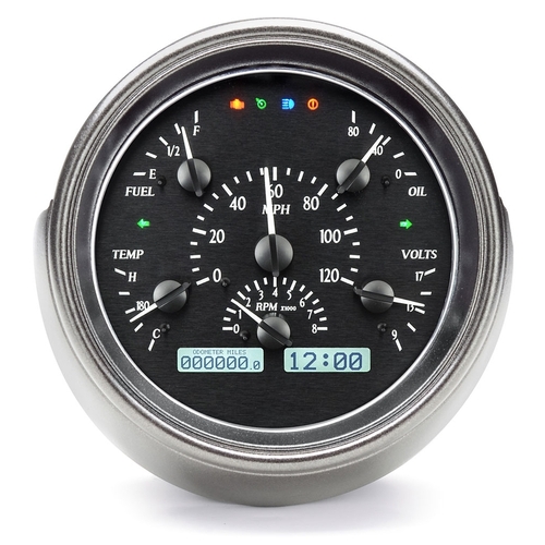 Dakota Digital Gauge, MDX System, 1951 Ford Car, Black Alloy Style Face, White Display, Custom