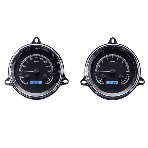 Dakota Digital Gauge, MDX System, 1954 Chevy Truck, Black Alloy Style Face, Blue Display - Not Shown, Custom