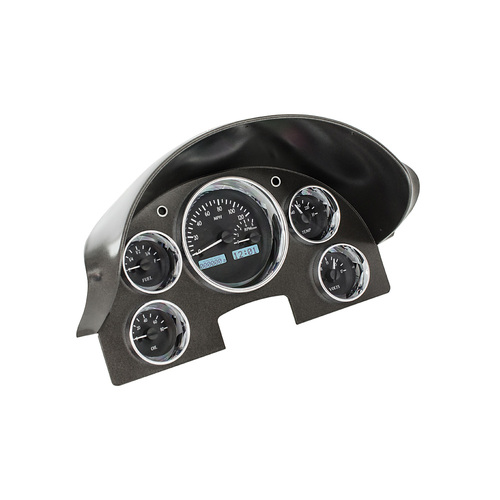 Dakota Digital Gauge, MDX System, 1956 Ford Car, Black Alloy Style Face, White Display, Custom