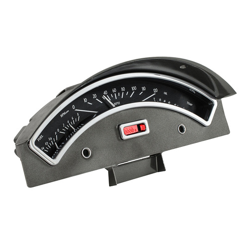 Dakota Digital Gauge, MDX System, 1957 Ford Car, Black Alloy Style Face, Red Display, Custom