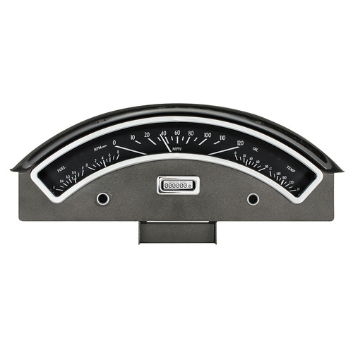 Dakota Digital Gauge, MDX System, 1957 Ford Car, Black Alloy Style Face, White Display, Custom