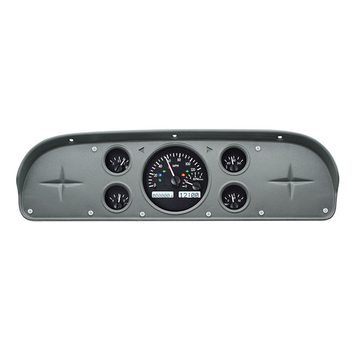 Dakota Digital Gauge, MDX System, 1957-60 Ford Pickup, Black Alloy Style Face, White Display, Custom