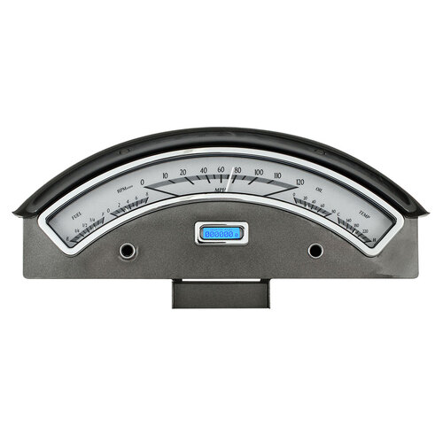 Dakota Digital Gauge, MDX System, 1957 Ford Car, Silver Alloy Style Face, Blue Display, Custom