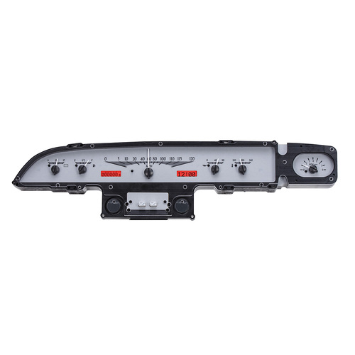 Dakota Digital Gauge, MDX System, 1960 Ford Galaxie, Silver Alloy Style Face, Red Display, Custom