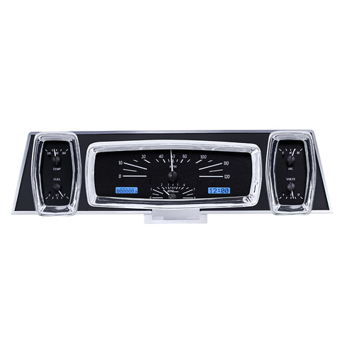 Dakota Digital Gauge, MDX System, 1961-63 Lincoln Continental, Black Alloy Style Face, Blue Display, Custom
