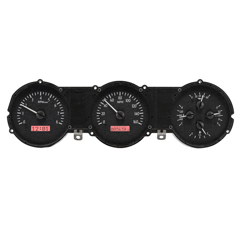 Dakota Digital Gauge, MDX System, 1962-63 Ford Fairlane, Black Alloy Style Face, Red Display, Custom