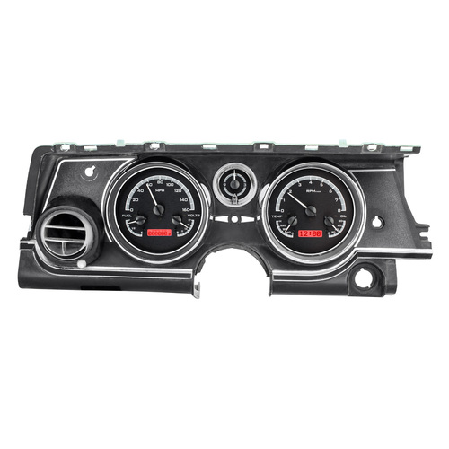 Dakota Digital Gauge, MDX System, 1963-65 Buick Riviera, Black Alloy Style Face, Red Display, Custom