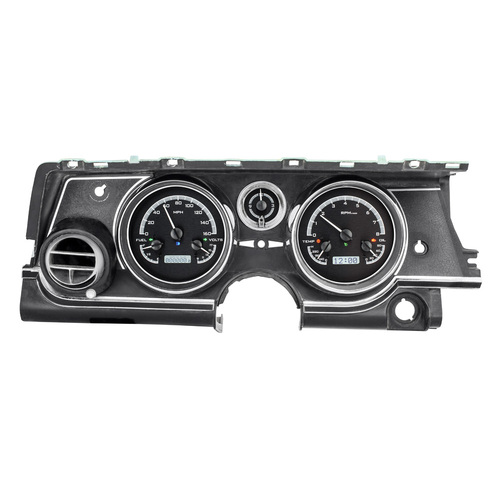 Dakota Digital Gauge, MDX System, 1963-65 Buick Riviera, Black Alloy Style Face, White Display, Custom
