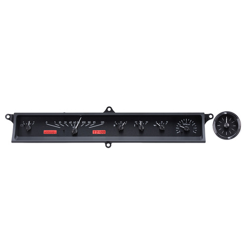 Dakota Digital Gauge, MDX System, 1963-64 Cadillac, Black Alloy Style Face, Red Display, Custom