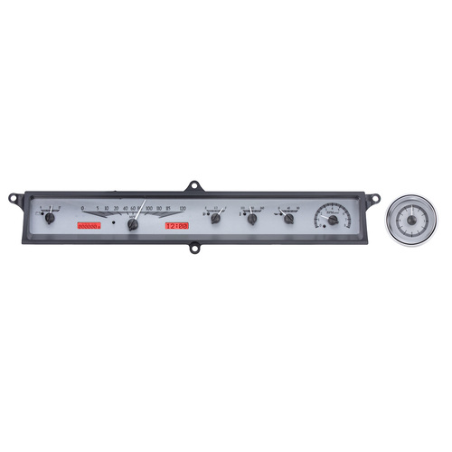 Dakota Digital Gauge, MDX System, 1963-64 Cadillac, Silver Alloy Style Face, Red Display, Custom