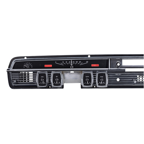 Dakota Digital Gauge, MDX System, 1964-65 Lincoln Continental, Black Alloy Style Face, Red Display, Custom