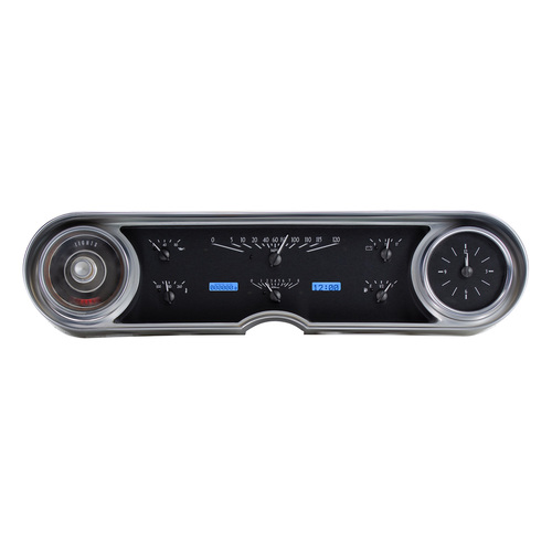 Dakota Digital Gauge, MDX System, 1965-66 Cadillac, Black Alloy Style Face, Blue Display, Custom