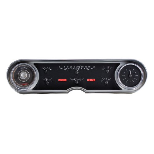 Dakota Digital Gauge, MDX System, 1965-66 Cadillac, Black Alloy Style Face, Red Display, Custom