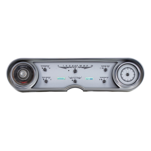 Dakota Digital Gauge, MDX System, 1965-66 Cadillac, Silver Alloy Style Face, White Display, Custom