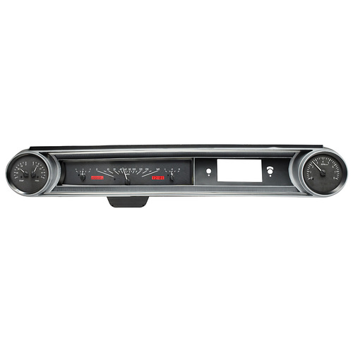 Dakota Digital Gauge, MDX System, 1965 Chevy Impala, Black Alloy Style Face, Red Display, Custom