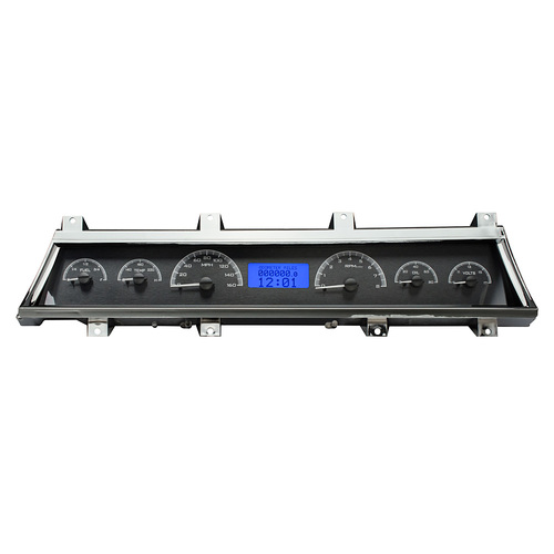 Dakota Digital Gauge, MDX System, 1966-67 Chevy Chevelle, Black Alloy Style Face, Blue Display, Custom