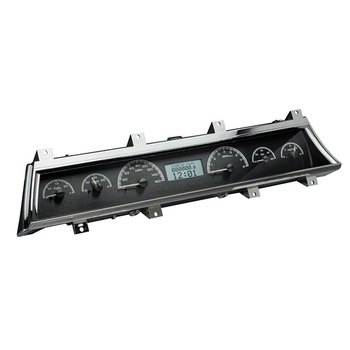 Dakota Digital Gauge, MDX System, 1966-67 Chevy Chevelle, Black Alloy Style Face, White Display, Custom