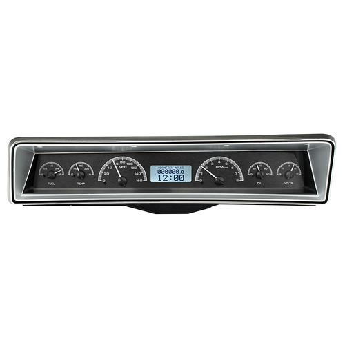 Dakota Digital Gauge, MDX System, 1966-67 Chevy Nova, Black Alloy Style Face, White Display, Custom