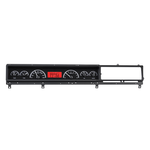 Dakota Digital Gauge, MDX System, 1966-67 Ford Fairlane, Black Alloy Style Face, Red Display, Custom