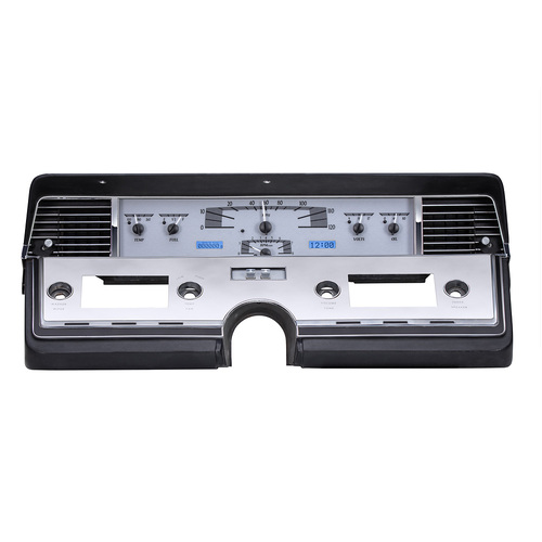 Dakota Digital Gauge, MDX System, 1966-69 Lincoln Continental, Silver Alloy Style Face, Blue Display, Custom