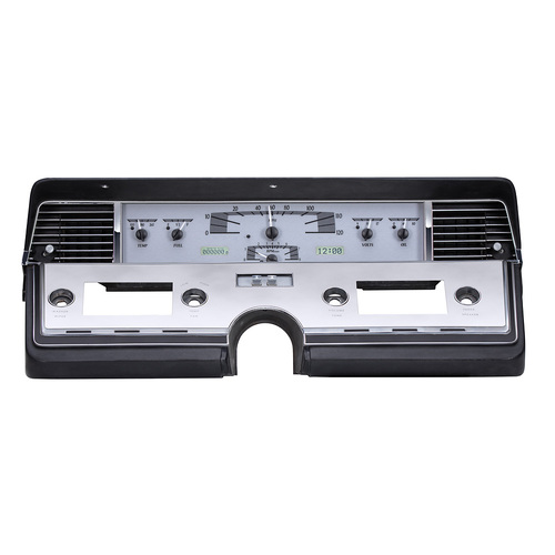 Dakota Digital Gauge, MDX System, 1966-69 Lincoln Continental, Silver Alloy Style Face, White Display, Custom