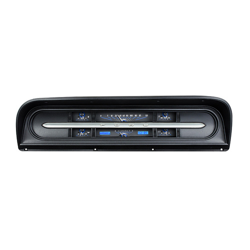 Dakota Digital Gauge, MDX System, 1967-72 Ford Pickup, Carbon Fiber Style Face, Blue Display, Custom