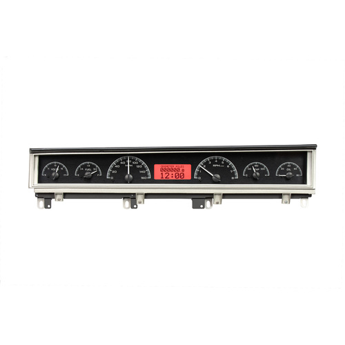 Dakota Digital Gauge, MDX System, 1968-70 Dodge Coronet, Belvedere Non-Rallye B-Body, Black Alloy Style Face, Red Display, Custom