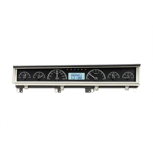 Dakota Digital Gauge, MDX System, 1968-70 Dodge Coronet, Belvedere Non-Rallye B-Body, Black Alloy Style Face, White Display, Custom