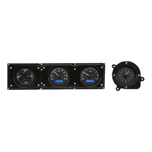 Dakota Digital Gauge, MDX System, 1968-69 Ford Torino, Black Alloy Style Face, Blue Display, Custom