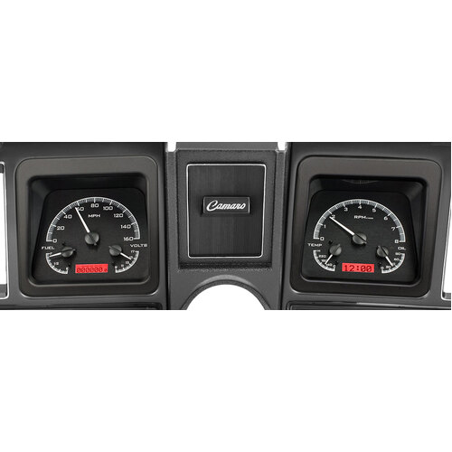 Dakota Digital Gauge, MDX System, 1969 Chevy Camaro, Black Alloy Style Face, Red Display, Custom