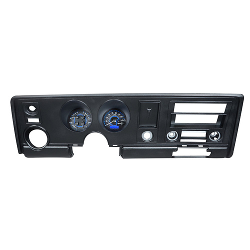 Dakota Digital Gauge, MDX System, 1969 Pontiac Firebird, Carbon Fiber Style Face, Blue Display, Custom