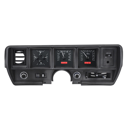 Dakota Digital Gauge, MDX System, 1970-72 Buick Skylark/GS, Black Alloy Style Face, Red Display, Custom