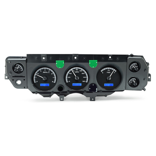 Dakota Digital Gauge, MDX System, 1970-72 Chevy Chevelle/ El Camino, Black Alloy Style Face, Blue Display, Custom