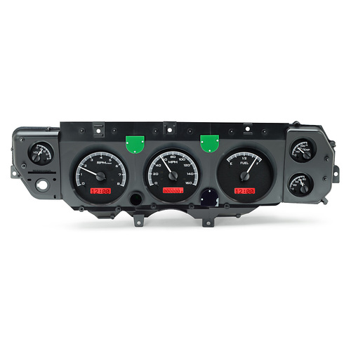 Dakota Digital Gauge, MDX System, 1970-72 Chevy Chevelle/ El Camino, Black Alloy Style Face, Red Display, Custom