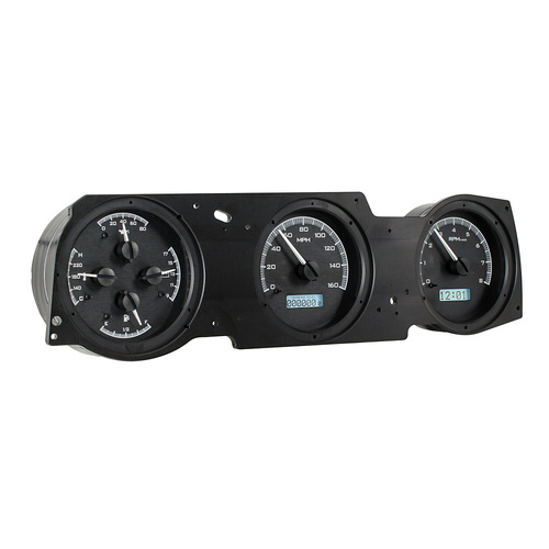 Dakota Digital Gauge, MDX System, 1970-72 Oldsmobile Cutlass, Black Alloy Style Face, White Display, Custom