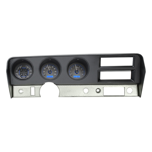 Dakota Digital Gauge, MDX System, 1970-72 Pontiac GTO, Carbon Fiber Style Face, Blue Display, Custom