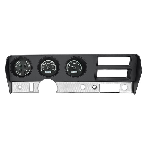 Dakota Digital Gauge, MDX System, 1970-72 Pontiac GTO, Black Alloy Style Face, White Display, Custom