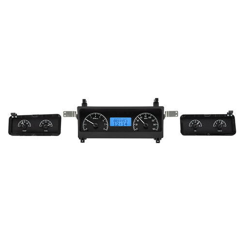 Dakota Digital Gauge, MDX System, 1973-77 Chevy Chevelle / Monte Carlo, Black Alloy Style Face, Blue Display, Custom