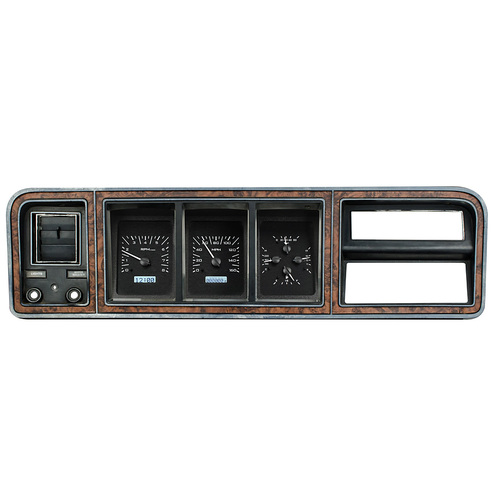 Dakota Digital Gauge, MDX System, 1973-79 Ford Pickup, Black Alloy Style Face, White Display, Custom