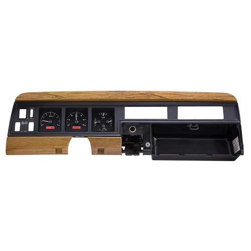 Dakota Digital Gauge, MDX System, 1986-91 Jeep Wagoneer/J-Trucks, Black Alloy Style Face, Red Display, Custom