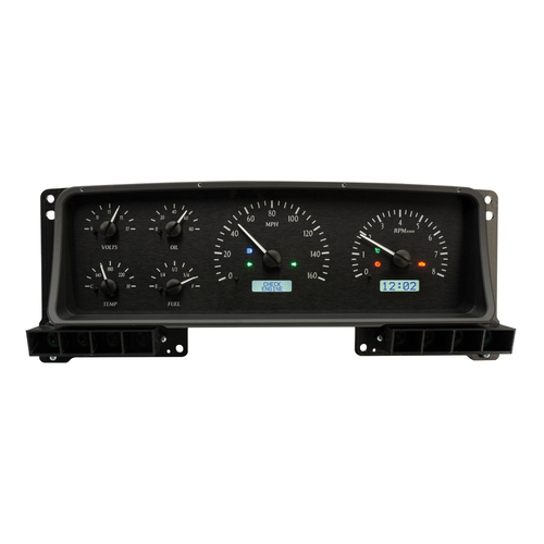 Dakota Digital Gauge, MDX System, 1987-91 Ford Pickup, Black Alloy Style Face, White Displayin, Custom