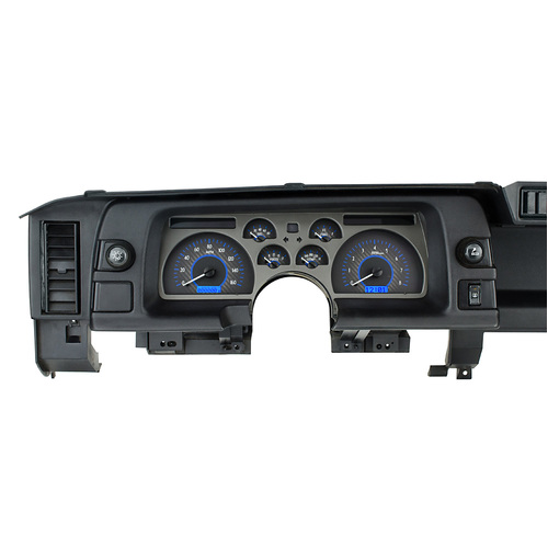 Dakota Digital Gauge, MDX System, 1990-92 Chevy Camaro, Carbon Fiber Style Face, Blue Display, Custom