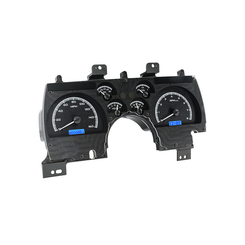Dakota Digital Gauge, MDX System, 1990-92 Chevy Camaro, Black Alloy Style Face, Blue Display, Custom